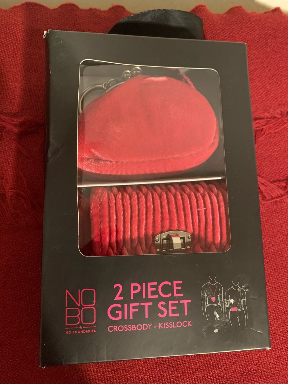 NOBO Red Crossbody & Kisslock Wallet Two-Piece Gift Set